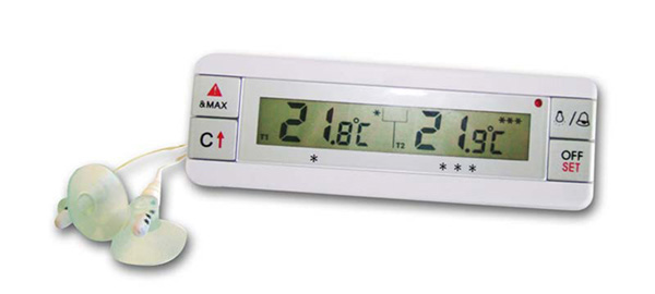 TM803 termometro digitale per frigo e congelatore 2 sensori ºC ºF ± 1ºC 3 m cavo min max 